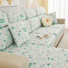 Stretch Individual Cushion Slipcovers, Furniture Protector with Elastic Bottom, Couch Cover Replacement - Ornate Home