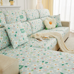 Stretch Individual Cushion Slipcovers, Furniture Protector with Elastic Bottom, Couch Cover Replacement - Ornate Home