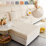 Stretch Jacquard Fleece Settee Cushion Covers, Stylish Non Slip Couch Cushion Covers for Sectional Sofas - Ornate Home