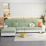 Stretch Jacquard Fleece Settee Cushion Covers, Stylish Non Slip Couch Cushion Covers for Sectional Sofas - Ornate Home