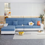 Stretch Jacquard Fleece Settee Cushion Covers, Stylish Non Slip Couch Cushion Covers for Sectional Sofas - Ornate Home