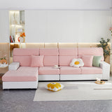 Stretch Jacquard Fleece Settee Cushion Covers, Stylish Non Slip Couch Cushion Covers for Sectional Sofas - Ornate Home