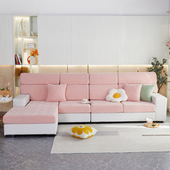 Stretch Jacquard Fleece Settee Cushion Covers, Stylish Non Slip Couch Cushion Covers for Sectional Sofas - Ornate Home