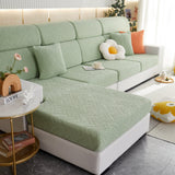 Stretch Jacquard Fleece Settee Cushion Covers, Stylish Non Slip Couch Cushion Covers for Sectional Sofas - Ornate Home