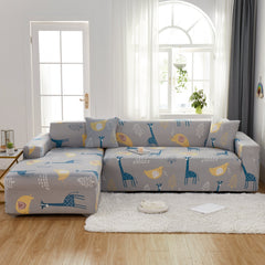 Stretch Slipcover for L Shape Sectional Sofa, Durable & Washable Furniture Protector with Elastic Bottom - Great for Pets & Kids - Ornate Home