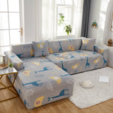 Stretch Slipcover for L Shape Sectional Sofa, Durable & Washable Furniture Protector with Elastic Bottom - Great for Pets & Kids - Ornate Home