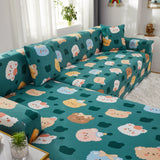 Stretch Sofa Covers for Sectional Couch, Washable Non Slip Slipcovers with Pillowcases - Ornate Home
