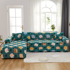 Stretch Sofa Covers for Sectional Couch, Washable Non Slip Slipcovers with Pillowcases - Ornate Home