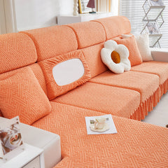 Stretch Sofa Covers with Skirt for Couch Seat and Cushion, Chaise, Sectional, 1/2/3/4 Seater Sofas - Ornate Home