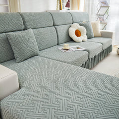Stretch Sofa Covers with Skirt for Couch Seat and Cushion, Chaise, Sectional, 1/2/3/4 Seater Sofas - Ornate Home