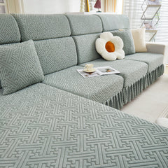 Stretch Sofa Covers with Skirt for Couch Seat and Cushion, Chaise, Sectional, 1/2/3/4 Seater Sofas - Ornate Home