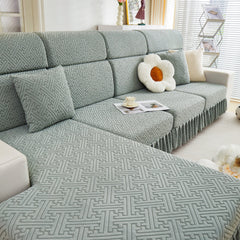 Stretch Sofa Covers with Skirt for Couch Seat and Cushion, Chaise, Sectional, 1/2/3/4 Seater Sofas - Ornate Home