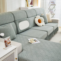 Stretch Sofa Covers with Skirt for Couch Seat and Cushion, Chaise, Sectional, 1/2/3/4 Seater Sofas - Ornate Home
