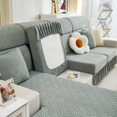 Stretch Sofa Covers with Skirt for Couch Seat and Cushion, Chaise, Sectional, 1/2/3/4 Seater Sofas - Ornate Home
