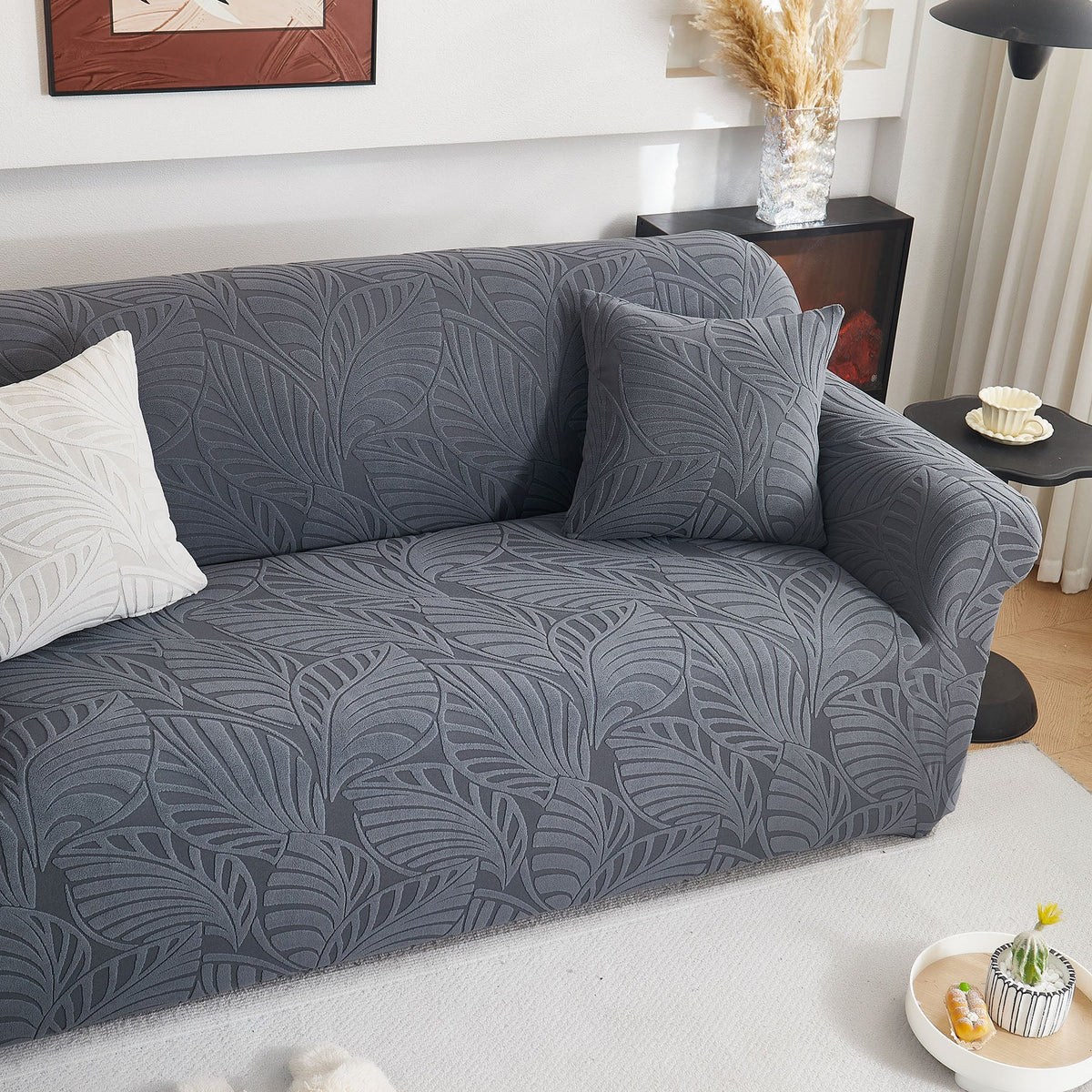 Stretch Sofa Slipcover 1-Piece Furniture Protector Couch with Elastic Bottom for Kids - Ornate Home