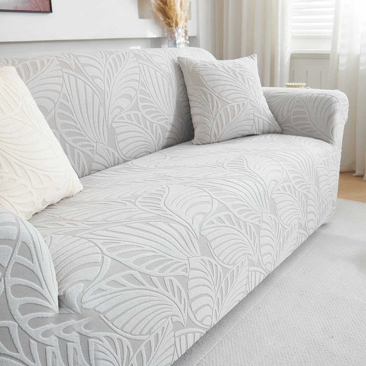 Stretch Sofa Slipcover 1-Piece Furniture Protector Couch with Elastic Bottom for Kids - Ornate Home