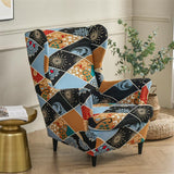 Stretch Spandex Nordic Floral Removable Wing Chair Cover, Relaxing Seat Covers Slipcovers for Armchairs - Ornate Home