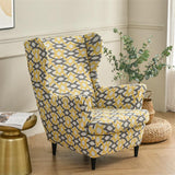 Stretch Spandex Nordic Floral Removable Wing Chair Cover, Relaxing Seat Covers Slipcovers for Armchairs - Ornate Home