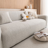 Stretch Textured Vertical Stripe Couch Slipcover, Soft Jacquard Elastic Sofa Cover - Ornate Home