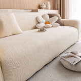 Stretch Textured Vertical Stripe Couch Slipcover, Soft Jacquard Elastic Sofa Cover - Ornate Home