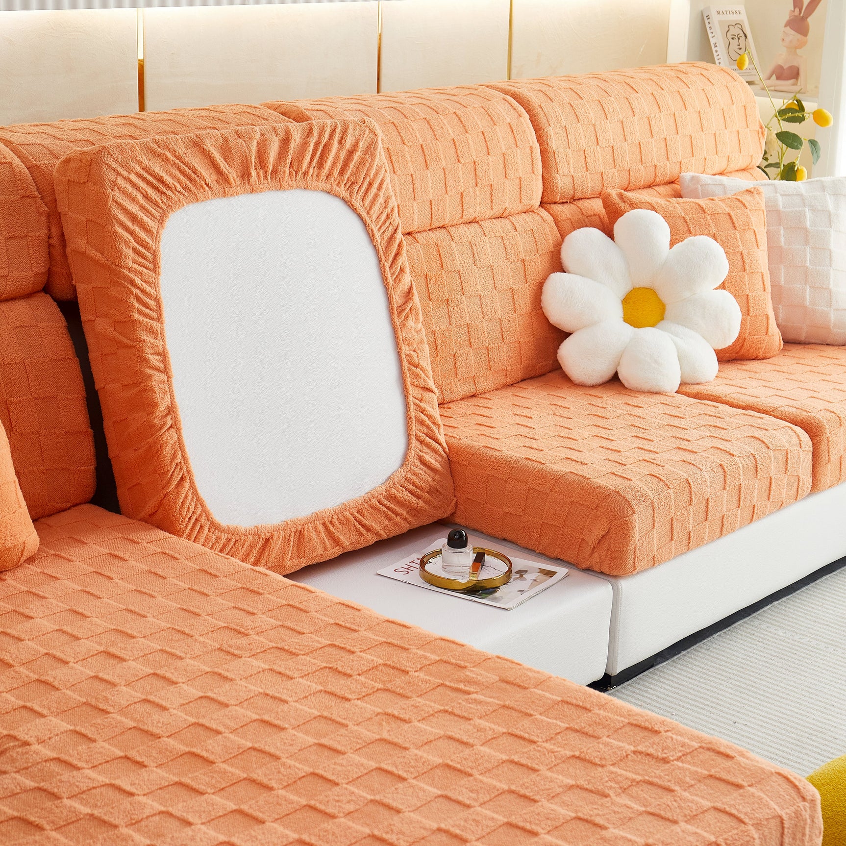 Stretchable Cotton Velvet Sofa Cover Furniture Covers for Pets Slipcovers and Couch Cushion Covers - Ornate Home