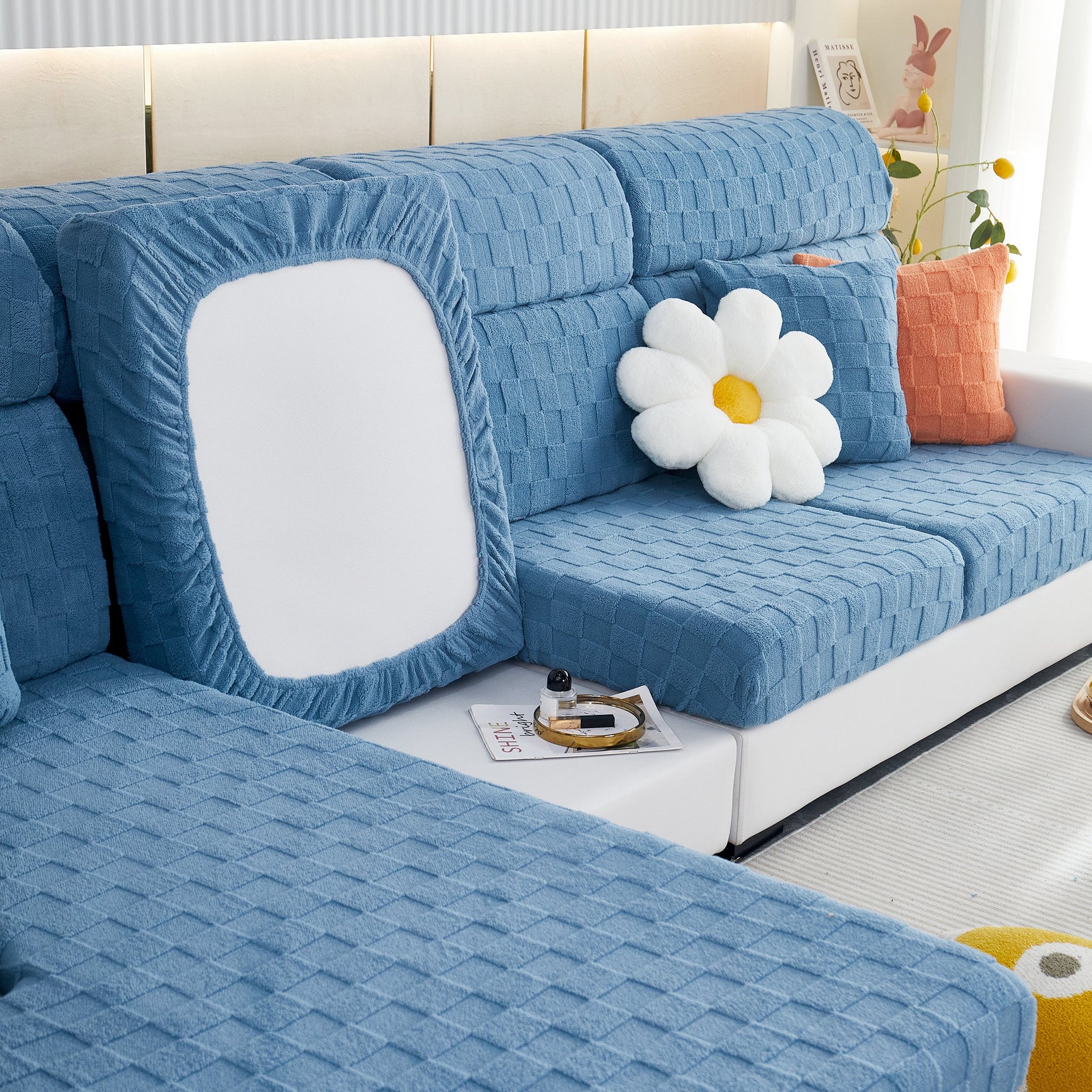 Stretchable Cotton Velvet Sofa Cover Furniture Covers for Pets Slipcovers and Couch Cushion Covers - Ornate Home