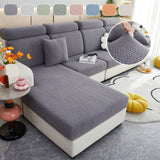 Stretchable Jacquard Polar Fleece Sofa Cover Non-Slip Furniture Protector for Pets L-Shaped Couch Slipcovers - Ornate Home