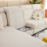 Stretchable Jacquard Polar Fleece Sofa Cover Non-Slip Furniture Protector for Pets L-Shaped Couch Slipcovers - Ornate Home