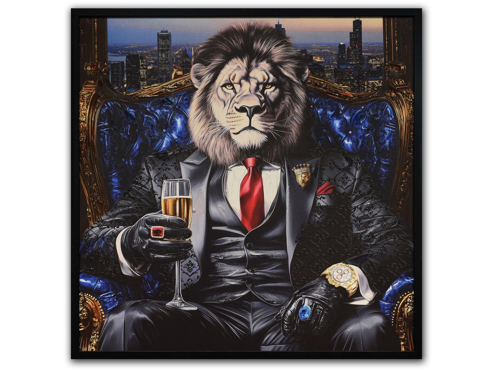 Strictly Business Hand-painted Canvas in Frame Wall Art - Ornate Home