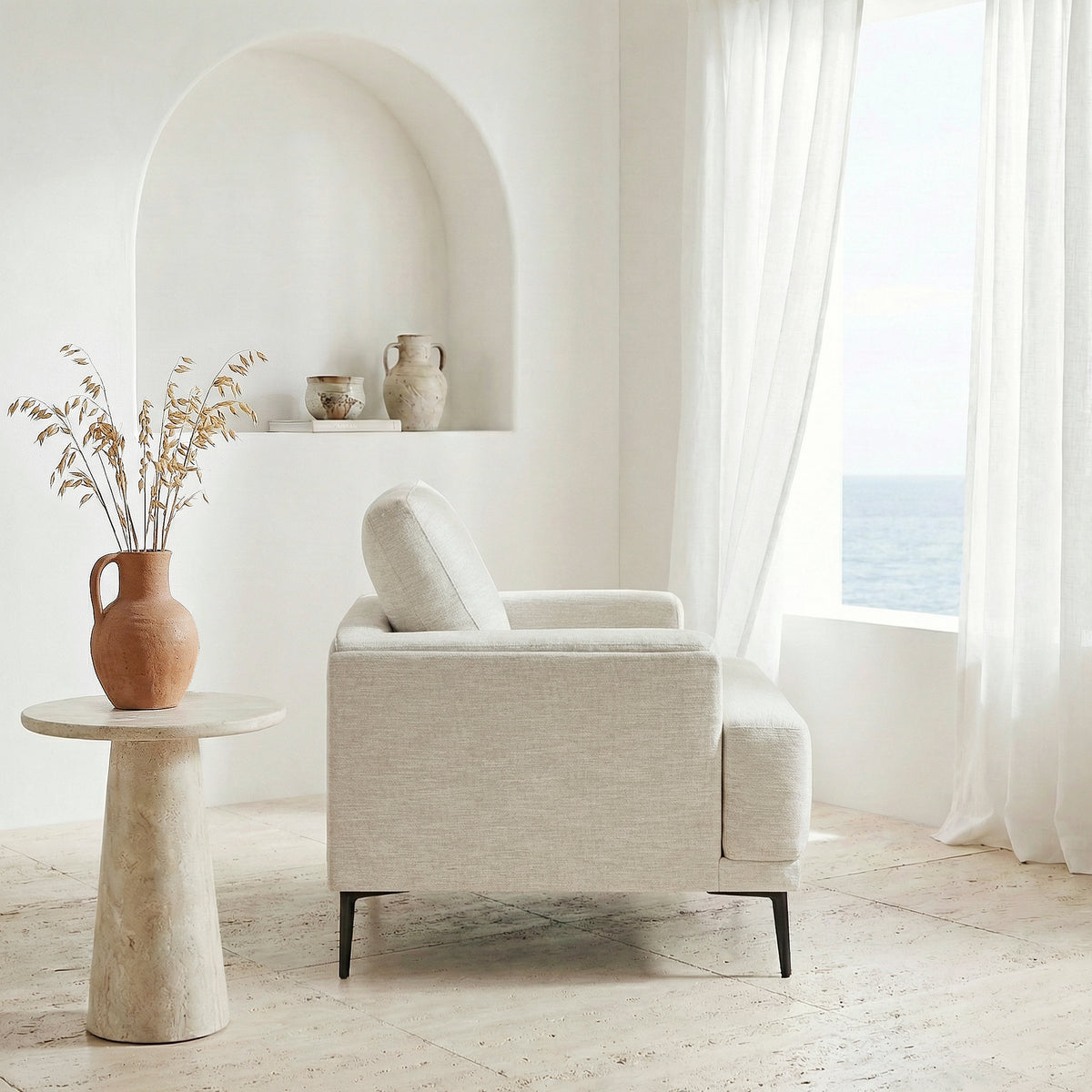 Stride Beige Chair - Ornate Home