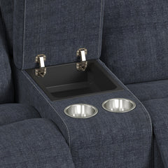 Striker Bristol Cobalt Loveseat with Console - Ornate Home