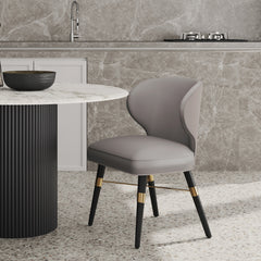 Strine Dining Chair in Dark Taupe - Ornate Home