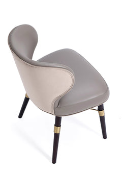 Strine Dining Chair in Dark Taupe - Ornate Home