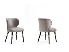 Strine Dining Chair in Dark Taupe (set of 2) - Ornate Home