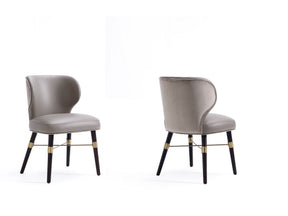 Strine Dining Chair in Dark Taupe (set of 2) - Ornate Home