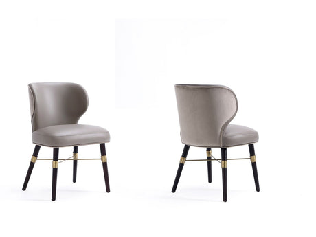 Strine Dining Chair in Dark Taupe (set of 2) - Ornate Home