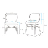 Strine Dining Chair in Dark Taupe (set of 2) - Ornate Home