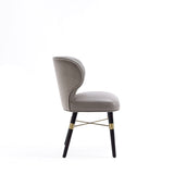 Strine Dining Chair in Dark Taupe (set of 2) - Ornate Home