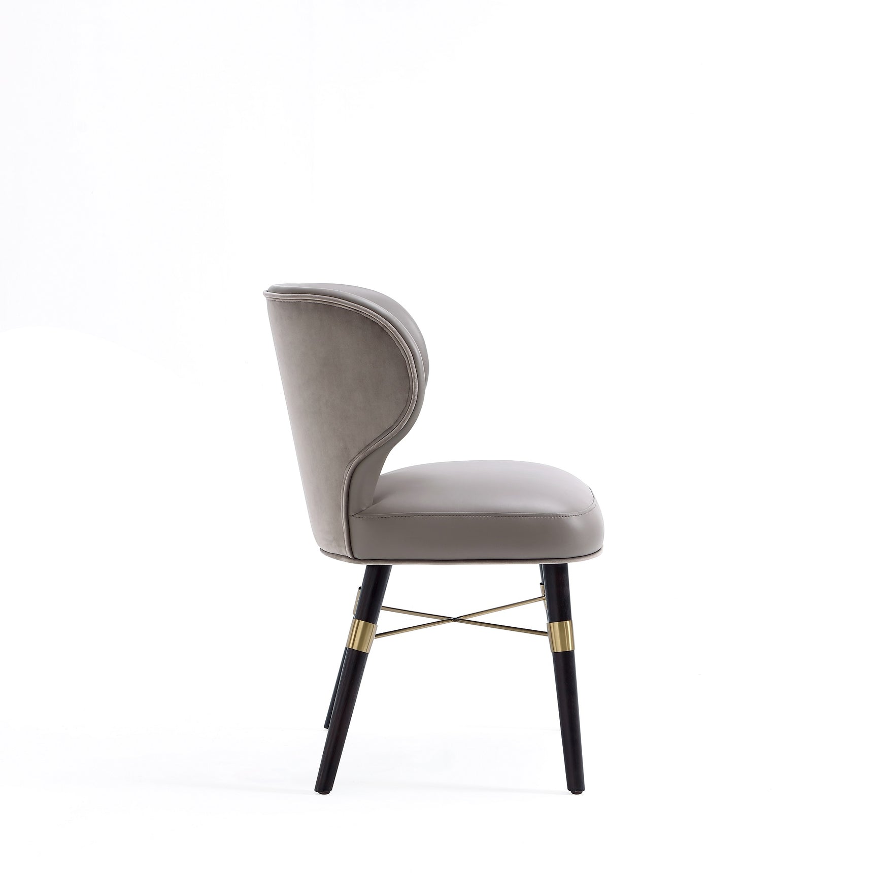 Strine Dining Chair in Dark Taupe (set of 2) - Ornate Home