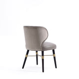 Strine Dining Chair in Dark Taupe (set of 2) - Ornate Home