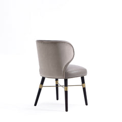 Strine Dining Chair in Dark Taupe (set of 2) - Ornate Home