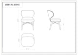 Strine Dining Chair in Royal Blue - Ornate Home