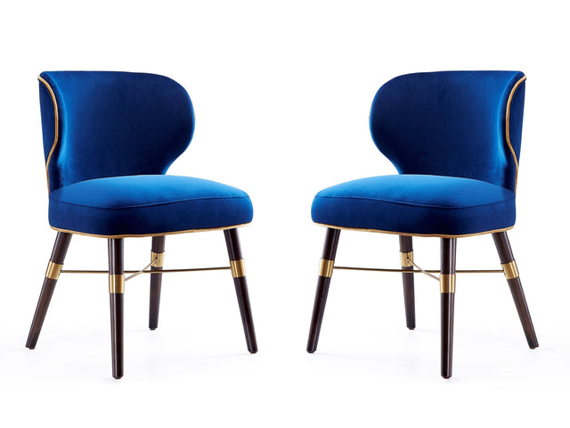 Strine Dining Chair in Royal Blue (set of 2) - Ornate Home