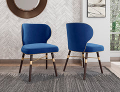 Strine Dining Chair in Royal Blue (set of 2) - Ornate Home