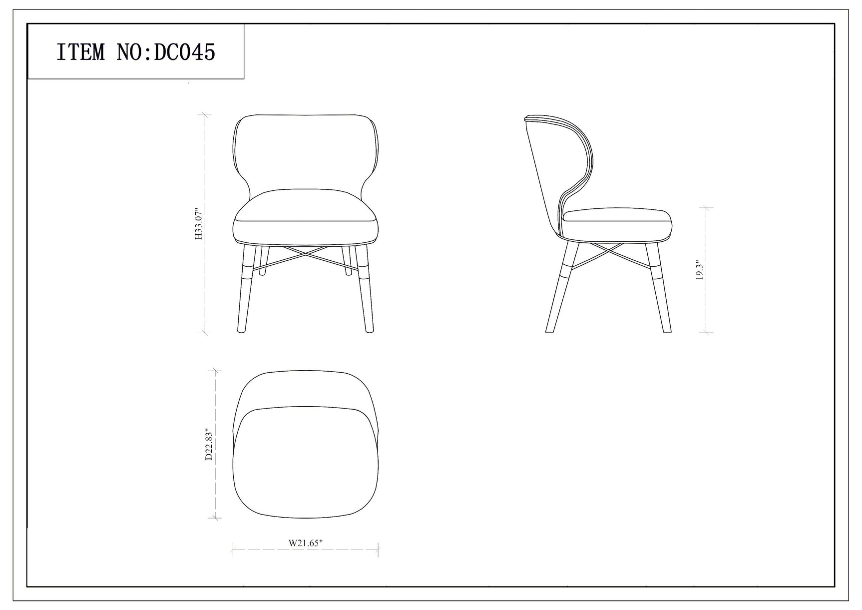 Strine Dining Chair in Royal Blue (set of 2) - Ornate Home