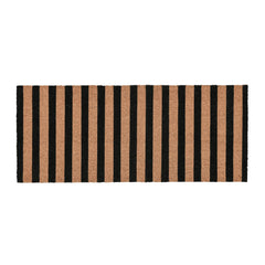 Striped Black/Natural 24x57 Doormat - Ornate Home