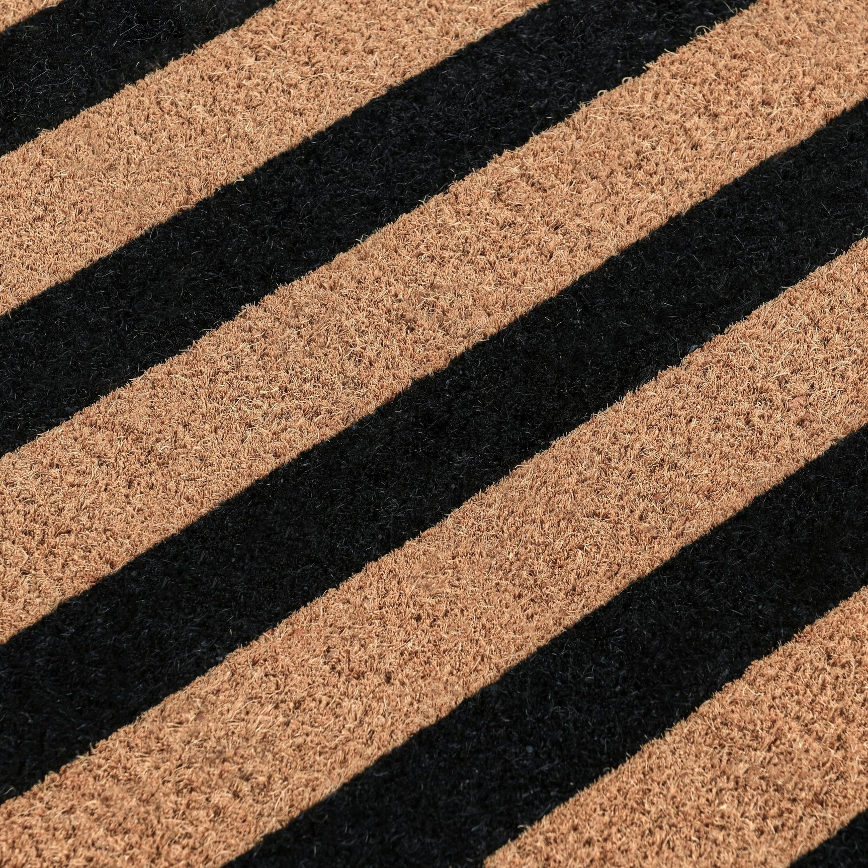 Striped Black/Natural 24x57 Doormat - Ornate Home