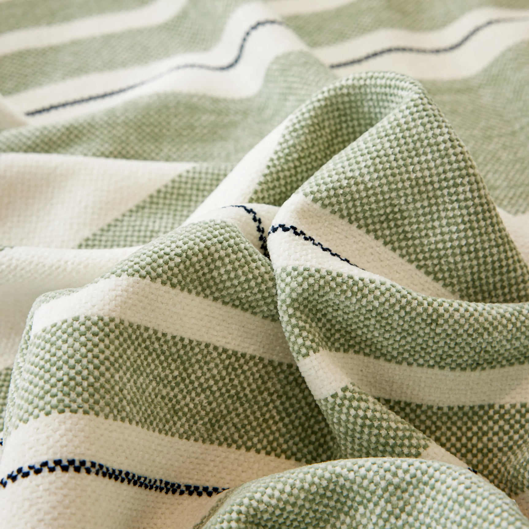 Striped Chenille Sofa Slipcover Throw, Soft Thick Washable Couch Cover Blanket - Ornate Home