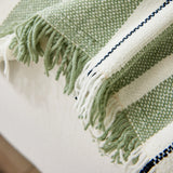 Striped Chenille Sofa Slipcover Throw, Soft Thick Washable Couch Cover Blanket - Ornate Home