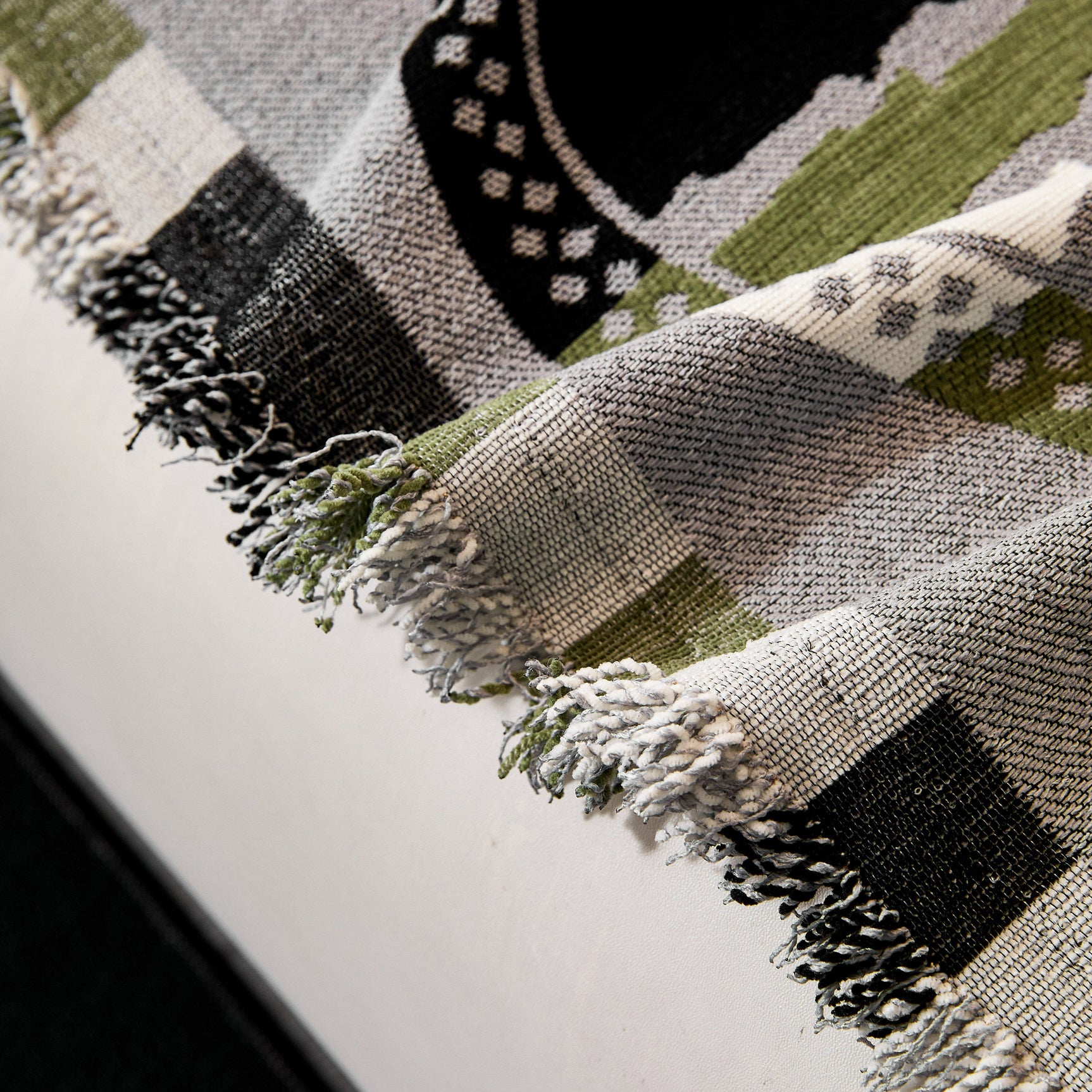 Striped Chenille Sofa Throw Covers, Boho Style Cozy Couch Protector Blanket - Ornate Home